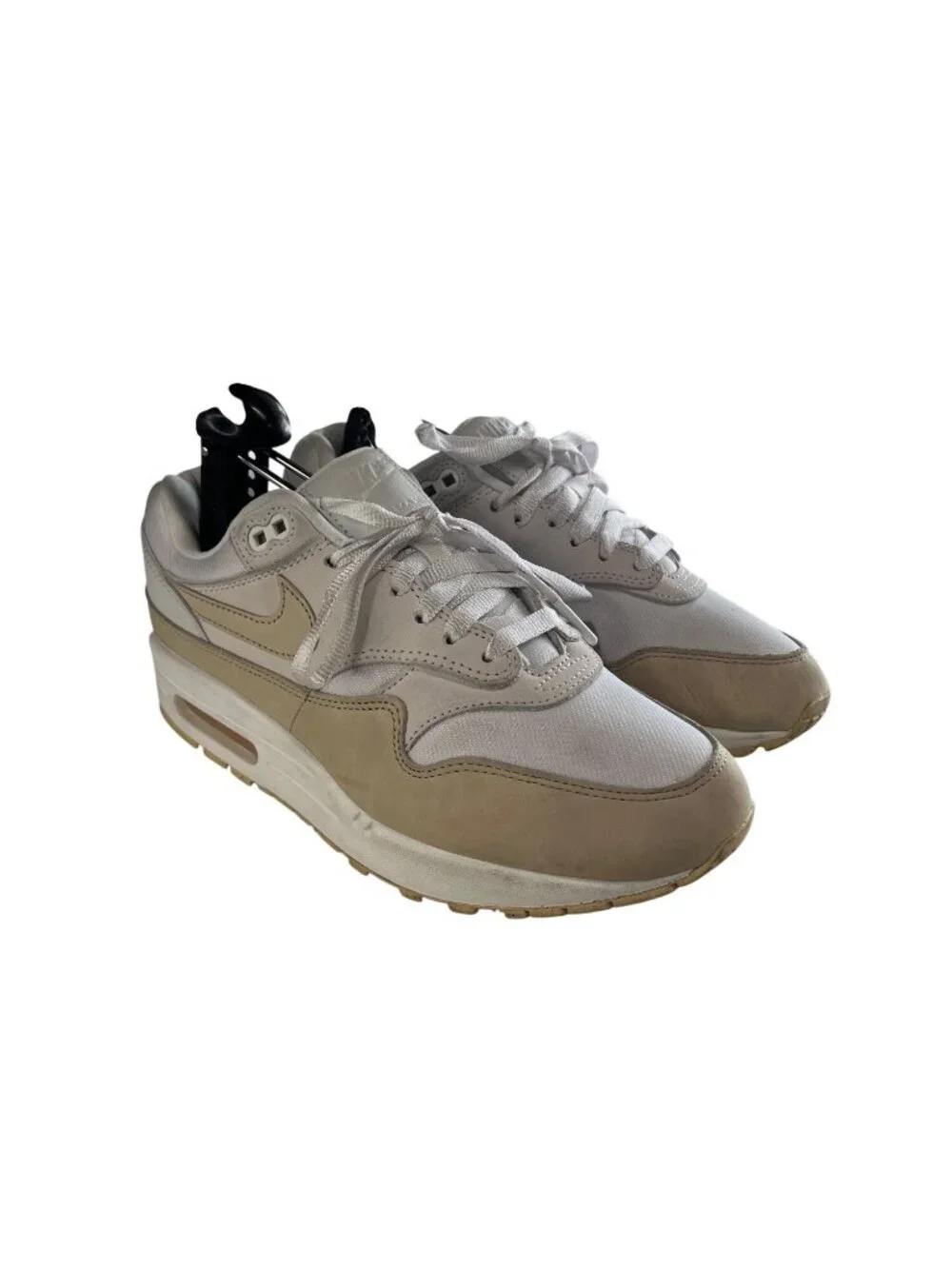 Nike Air Max 1 FB5060-100 White Beige Sneakers Sz 8 Womens Lightweight Cushionin
